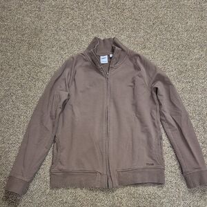 TNA Womens Taupe Zip Up Sweater Jacket Size Large